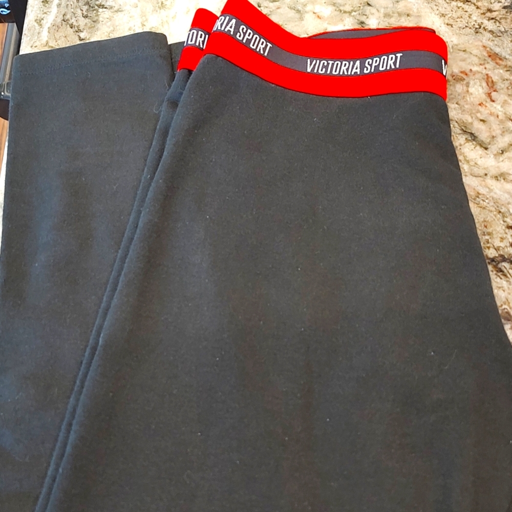 Victoria Secret Sport black with red waist band